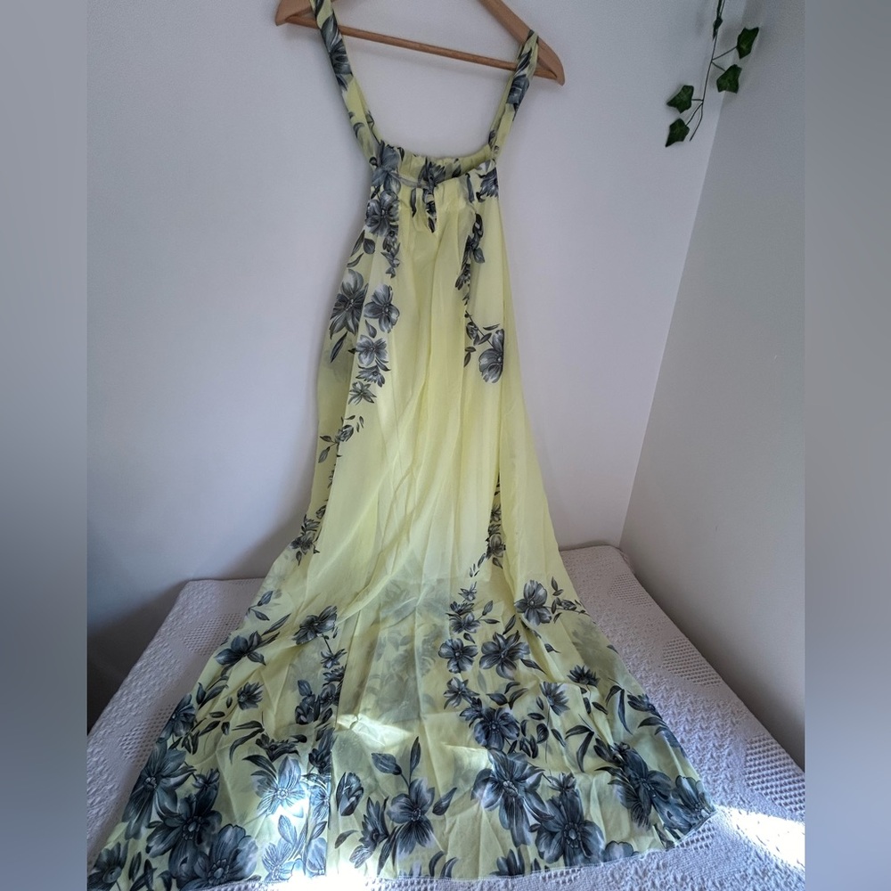 Floral Yellow Maxi Dress
